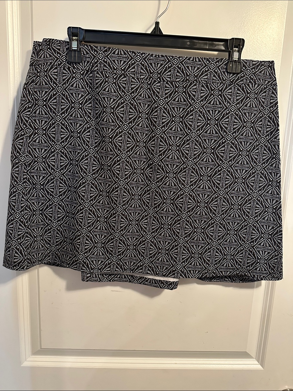 Rip Skirt Navy & White Patterned Mini Skirt